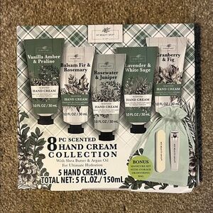 8 pc scented hand cream collection.